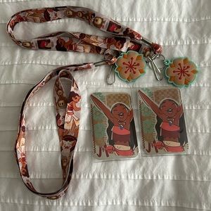 Two Disney Loungefly Moana Lanyards